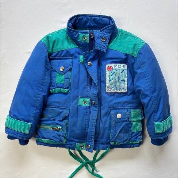 Vintage Blue/Green Coat 3t - Picture 1 of 6